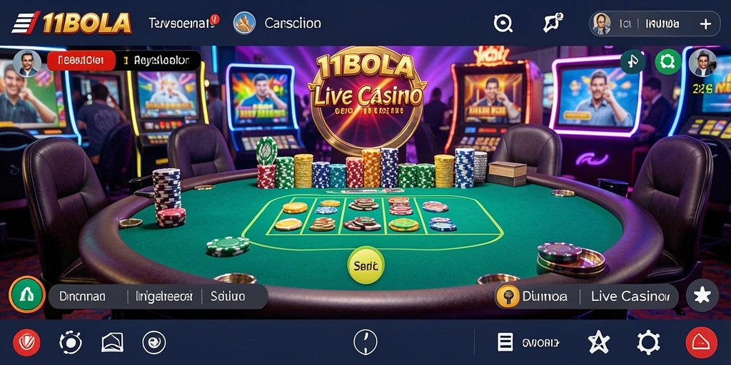 Tampilan gameplay seru di 11BOLA dengan dealer langsung.