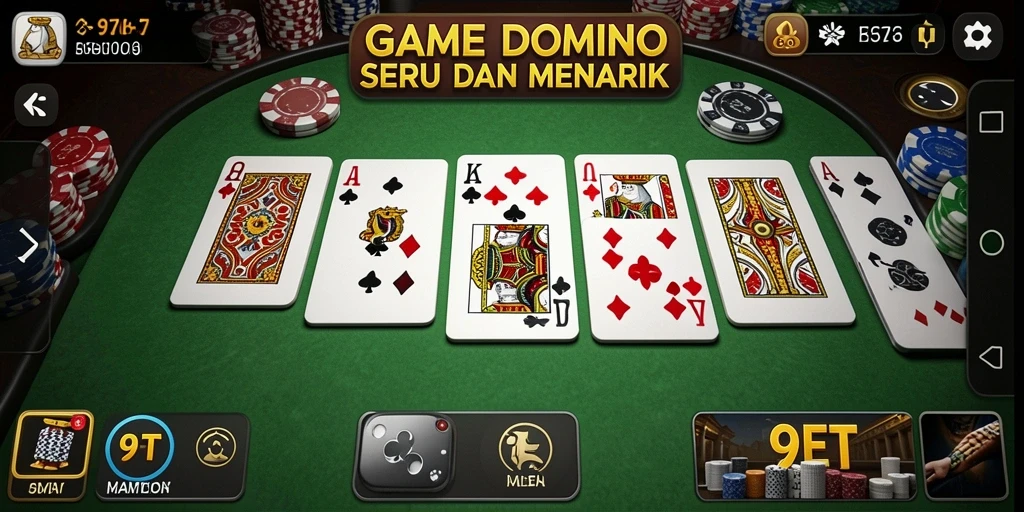 Screenshot gameplay <strong>9ET</strong> yang menampilkan serunya bermain <strong>Domino</strong>.