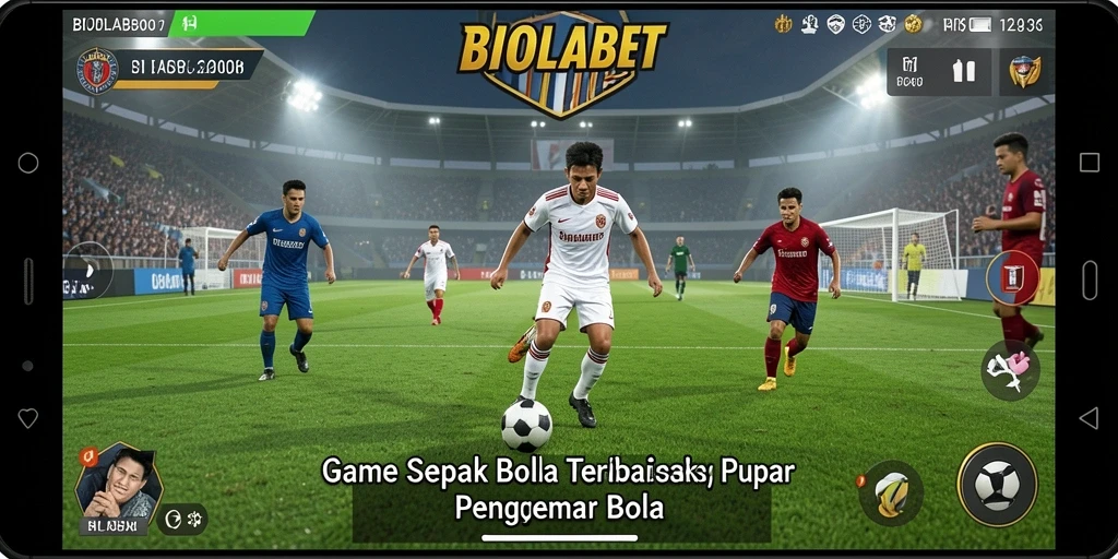 Gambar permainan BIOLABET menunjukkan aksi sepak bola yang seru dan mendebarkan.