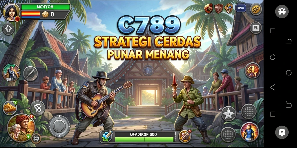 Tampilan utama C789 menampilkan aksi pertempuran strategi yang mendebarkan