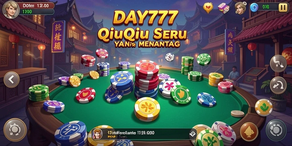 Tangkapan layar permainan DAY777 yang menampilkan aksi QiuQiu seru