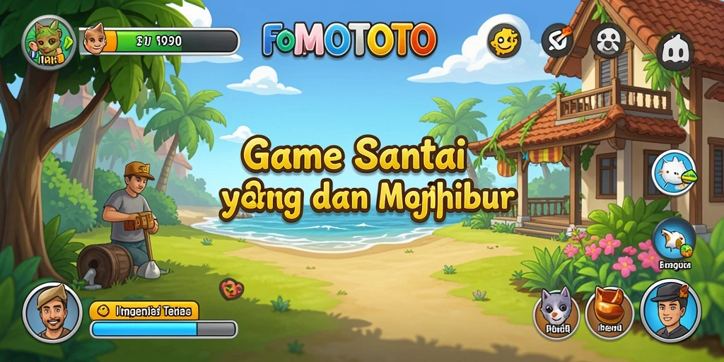 Tangkapan layar permainan <strong>FOMOTOTO</strong> menunjukkan gameplay yang ceria dan menyenangkan.