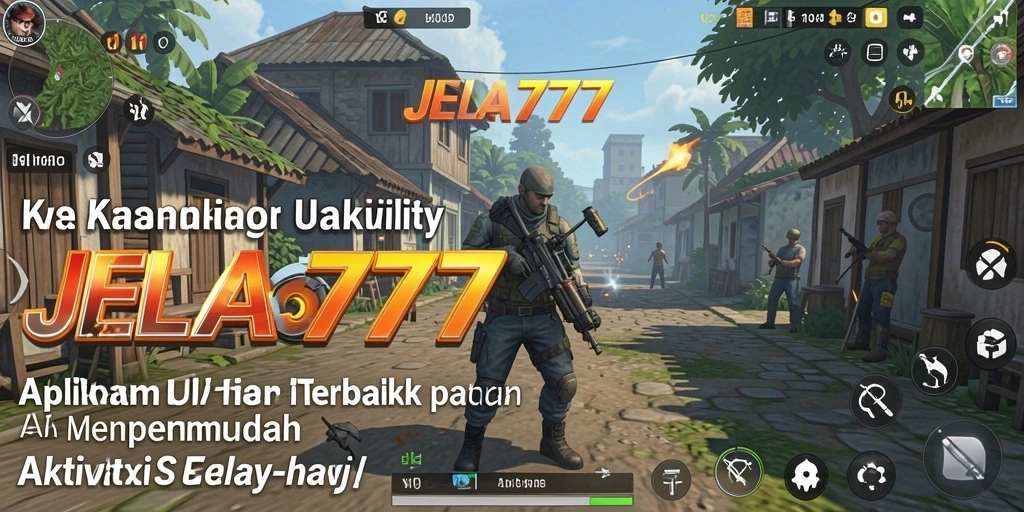 Tampilan antarmuka aplikasi JELAS777 yang sederhana dan intuitif.