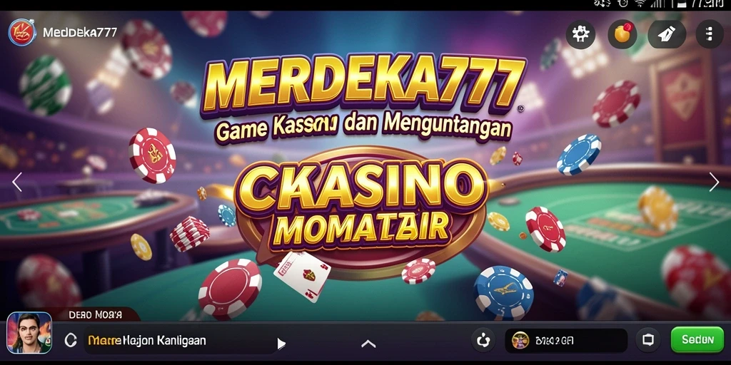 Tampilan gameplay seru di MERDEKA777 dengan tema Kasino.