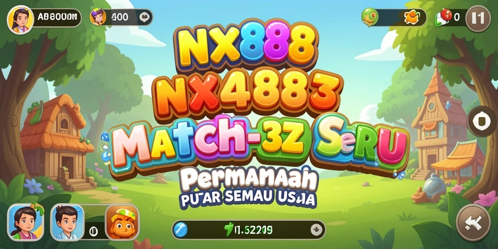 Tampilan gameplay NX888 yang seru dan penuh warna.