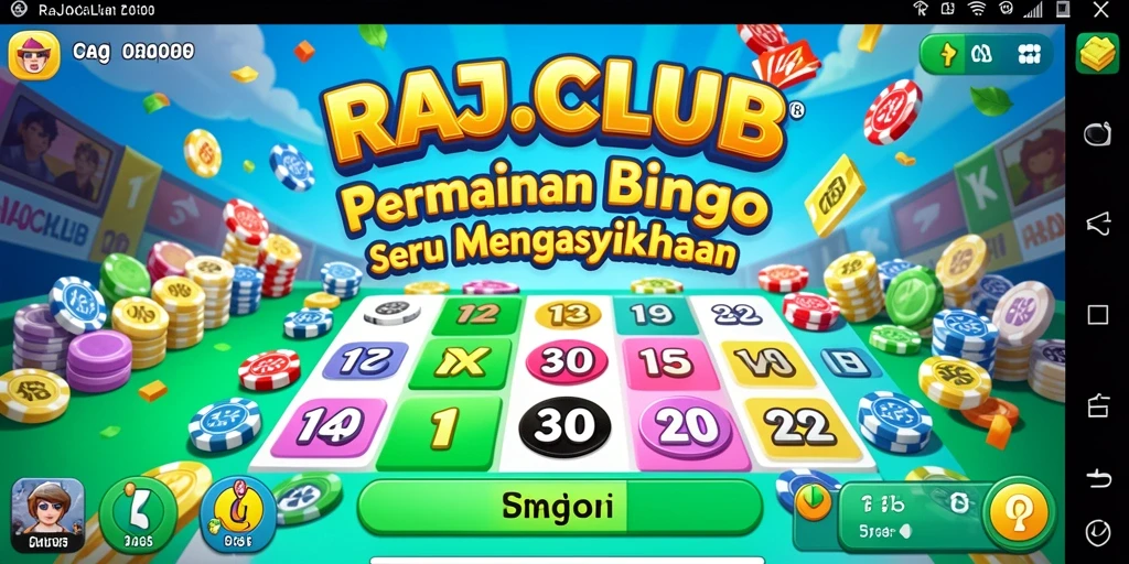Tampilan menarik dari gameplay Bingo di RAJACLUB.