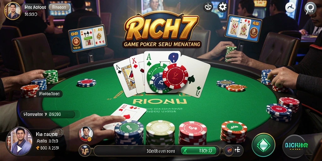 Tampilan gameplay RICH7 yang menegangkan dan menyenangkan.