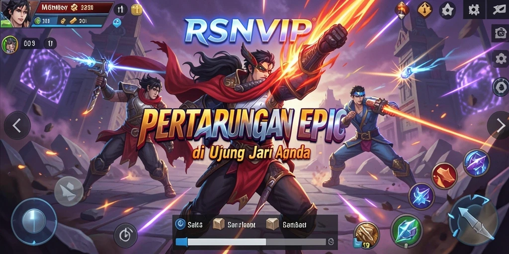 Screenshot gameplay RSNVIP menampilkan aksi pertarungan yang ekstrim.